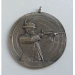 Schützen Medaille der 10. Gaumeisterschaft Mhm. 1929 silber 34mm Durchm. I-II