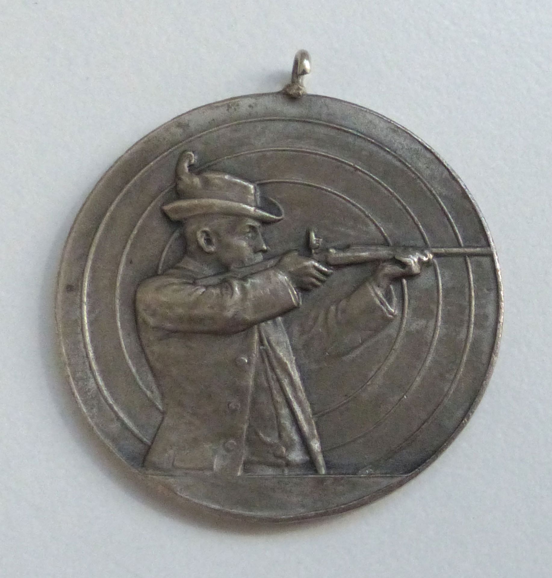 Schützen Medaille der 10. Gaumeisterschaft Mhm. 1929 silber 34mm Durchm. I-II