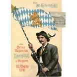 Adel Bayern Prinz-Regent Luitpold Leporello-Karte I-II