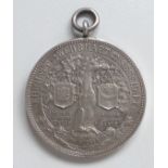 Schützen Halle a.d. Saale Medaille silber 300 jähriges Jubiläum 1903 40 mm Durchmesser I-II
