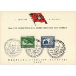 Zeppelin Jubiläumskarte zum 100.Geburtstag des Grafen Ferdinand v. Zeppelin 1938 I-II (keine AK-