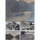Schiff Dampfschiff Foto (21x29 cm) Reise durch Norwegen auf der Monte Olivia mit 15 Foto-Ak I-II