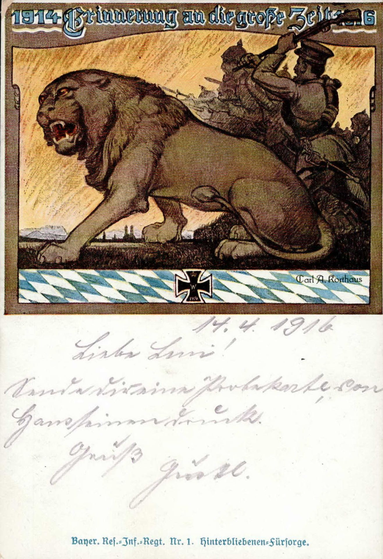 Regiment Bayer. Ref.- Inf.-Regt. sign. Korthaus, Carl I-II