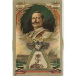 Kaiser Wilhelm II. mechanische Dreh-Karte I-II