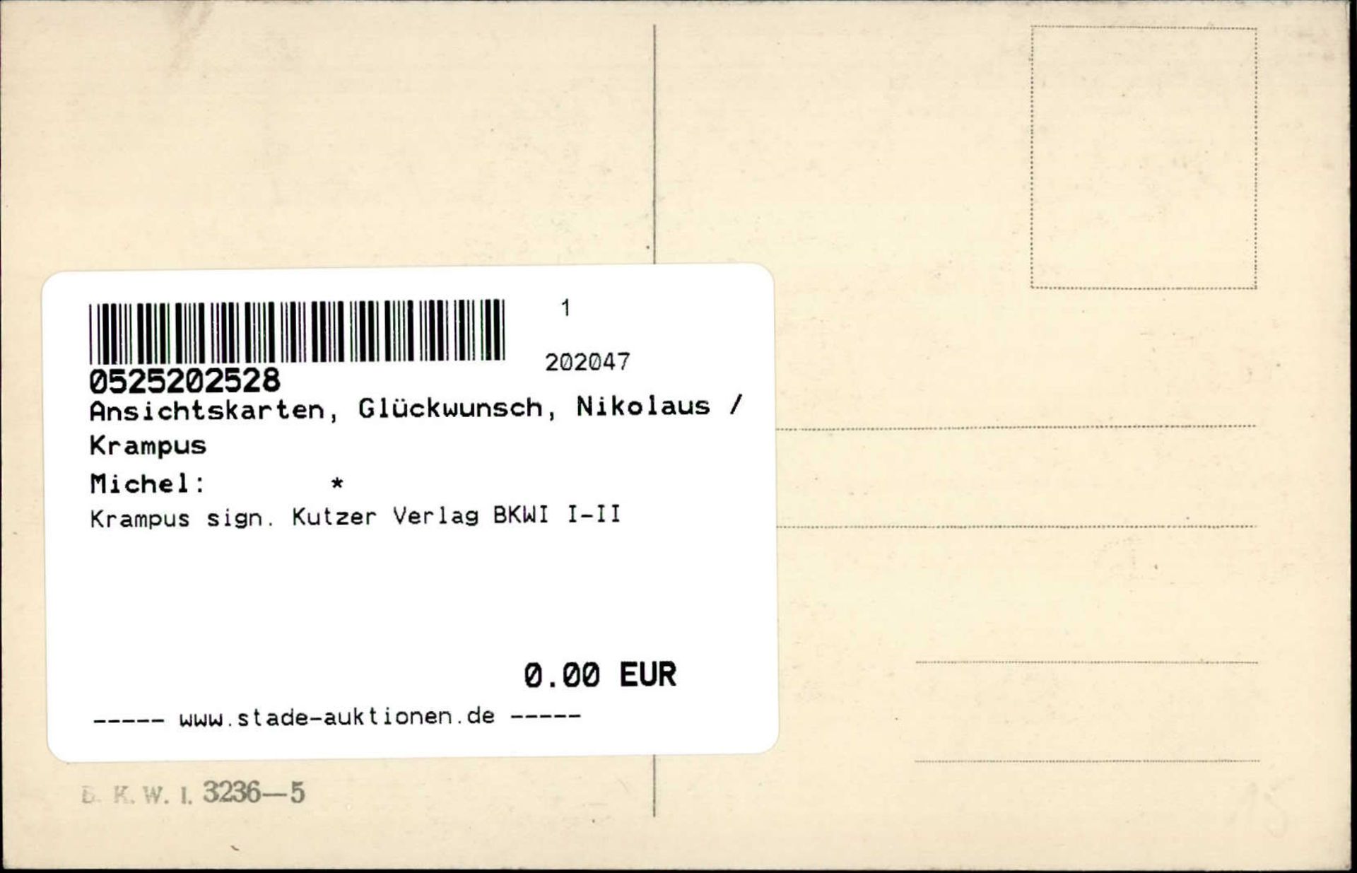 Krampus sign. Kutzer Verlag BKWI I-II - Bild 2 aus 2