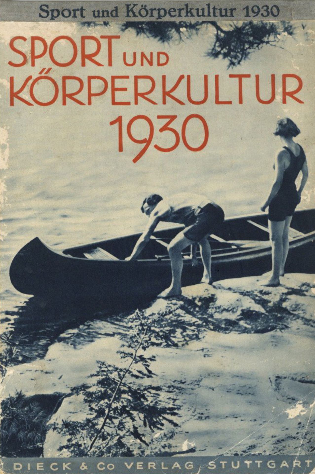 Erotik Kalender Sport und Körperkultur 1930 Verlag Dieck u. Co. Stuttgart viele Abb. II (Deckseite