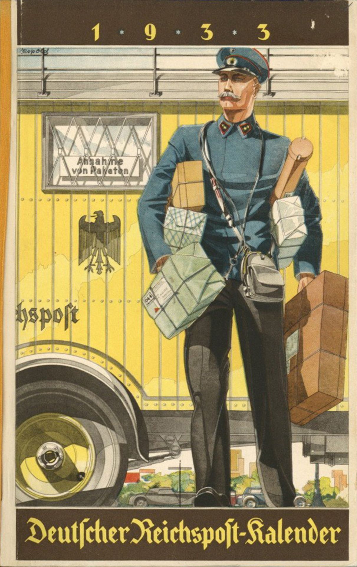 Buch WK II Deutscher Reichspost-Kalender 1933 II