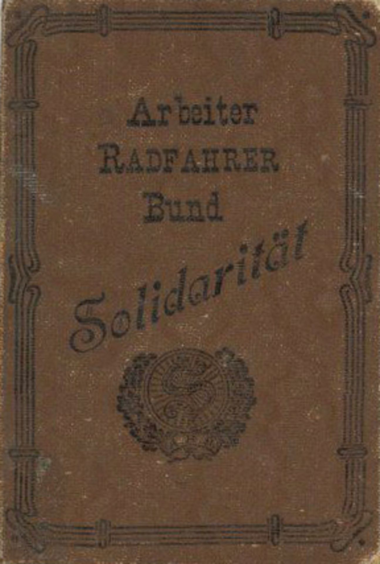 Fahrrad Offenbach Ausweis vom Arbeiter-Rad und Kraftfahrer-Bund Solidarität 1932