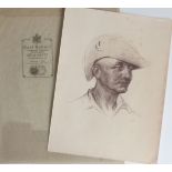 Persönlichkeiten General Lettow-Vorbeck, Paul Porträtzeichnung 18x24 cm in Originalumschlag vom
