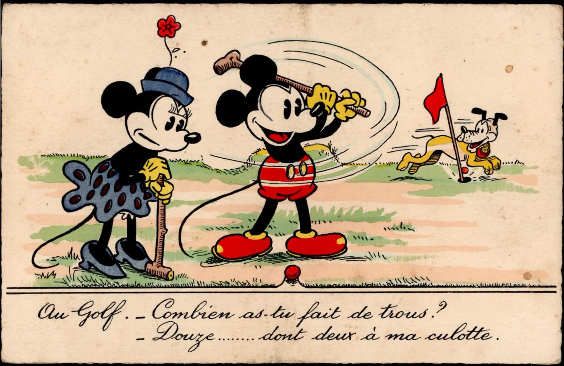 Walt Disney Golf Mickey Maus I-II (fleckig)
