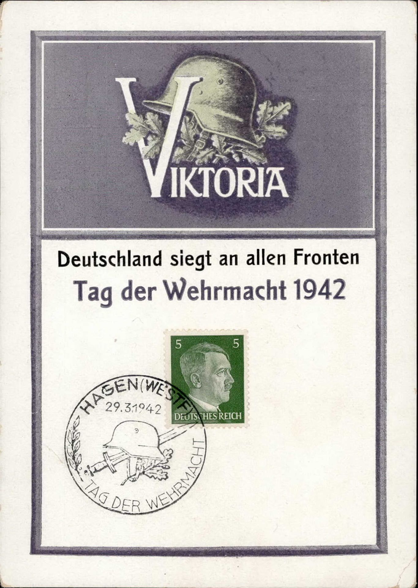 HAGEN,Westf. WK II - TAG der WEHRMACHT 1942 VIKTORIA S-o I-II