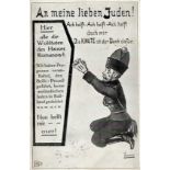 Judaika An meine lieben Juden sign. Jemke II (fleckig, Eckbug)