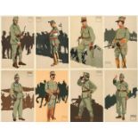 Huber, Emil Lot mit 8 Künstlerkarten Militär Schweiz 1914
