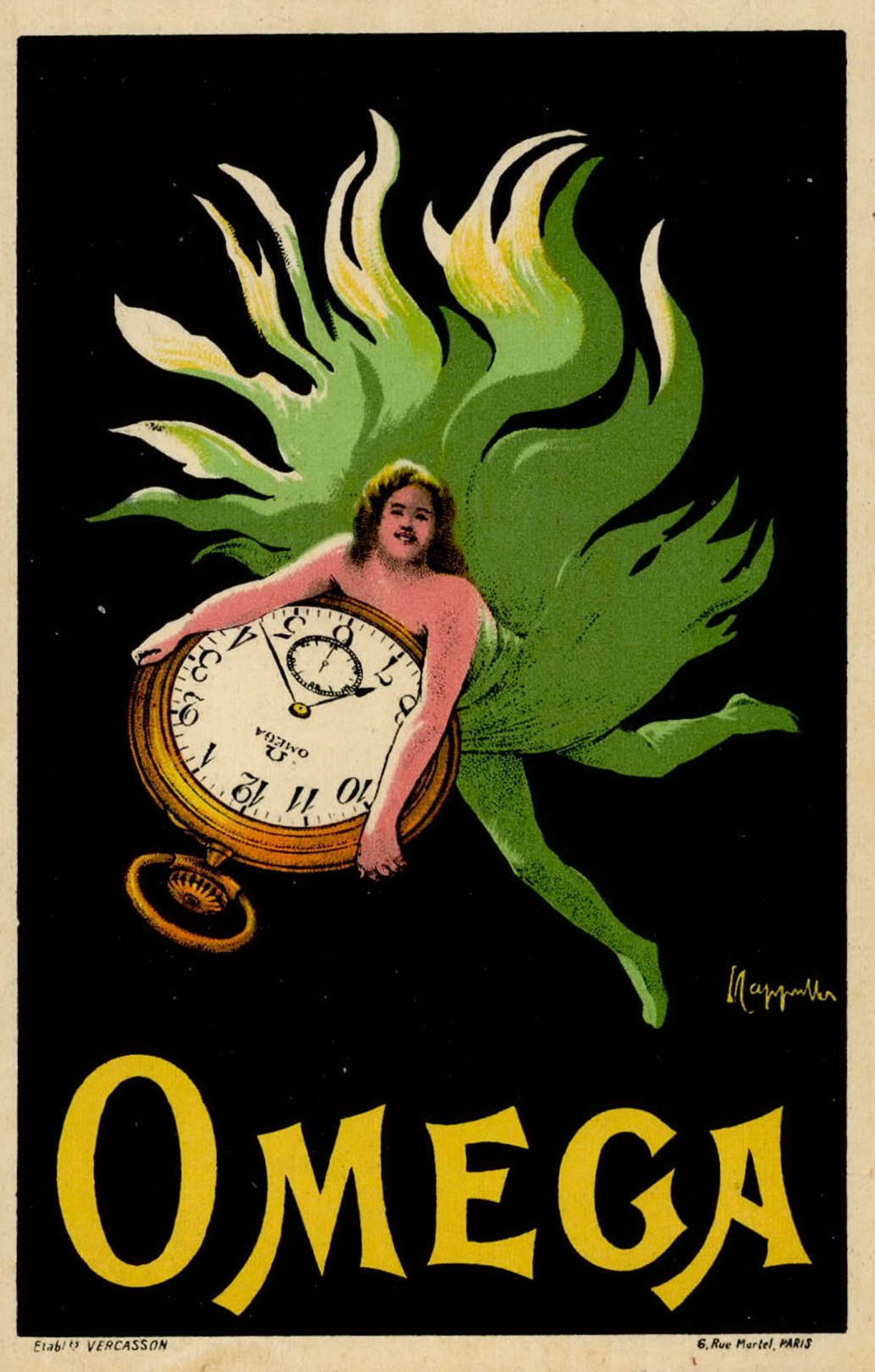 Werbung Omega Uhren sign. I-II