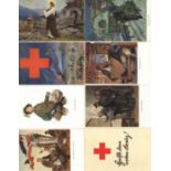 Rotes Kreuz Helft dem Roten Kreuz 8er-Serie mit Klappkarte I-II