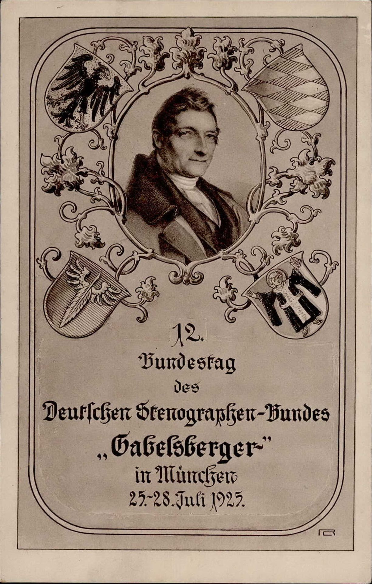 Stenographie München 12. Bundestag des Deutschen Stenographen-Bundes Gabelsberger 1925 I-II