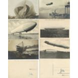 ZEPPELIN über 50 Ansichtskarten und Fotos, davon circa 40 St. gestempelt HACKER (Luftschiffkapitän),