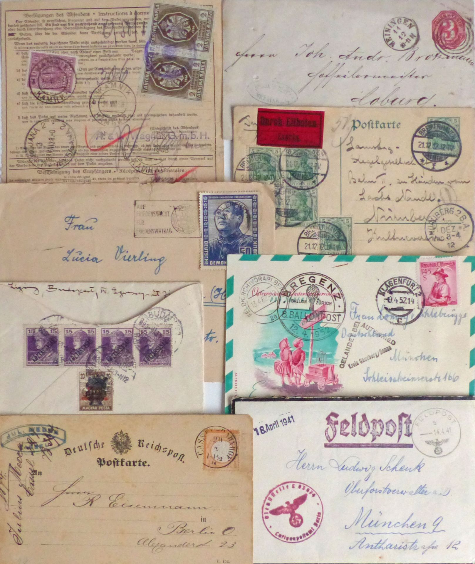 Briefeposten (über 50 Stück), viel Deutschland ab Brustschilde, etliche interessante Belege, viel