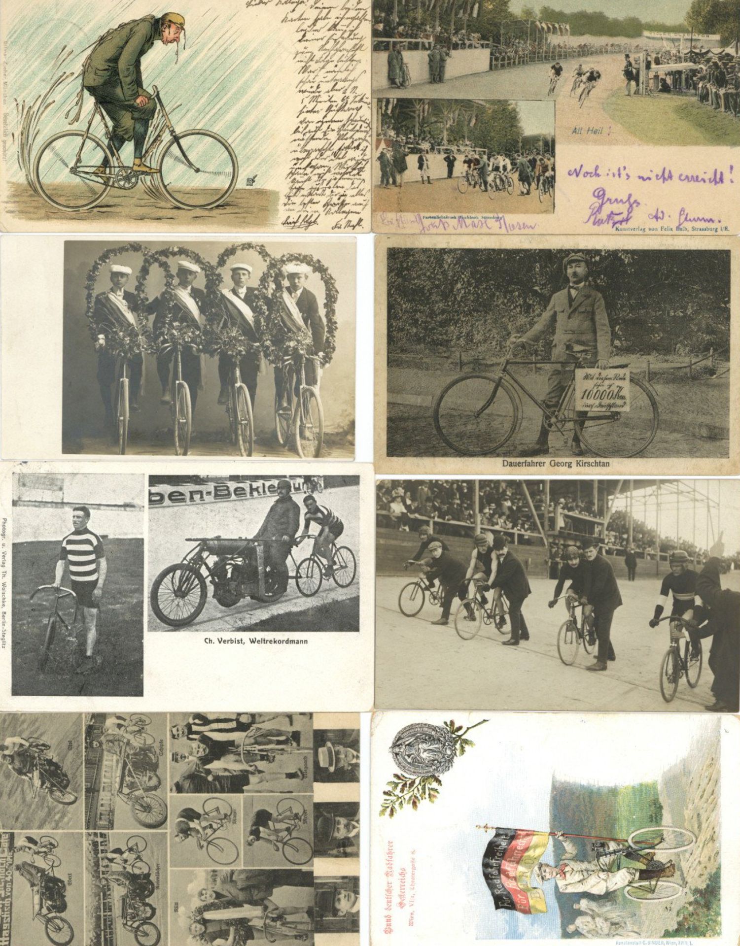 Fahrrad Lot mit 26 Ansichtskarten
