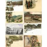 SÜDTIROL Sammlung in 4 großen Alben mit circa 700 Ansichtskarten, teils nette Ware I-II