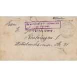 Kriegsgefangenenpost aus Japan Nanking S90 Brief mit violettem R2-SdPdG-Stempel aus Nanking Deutsche
