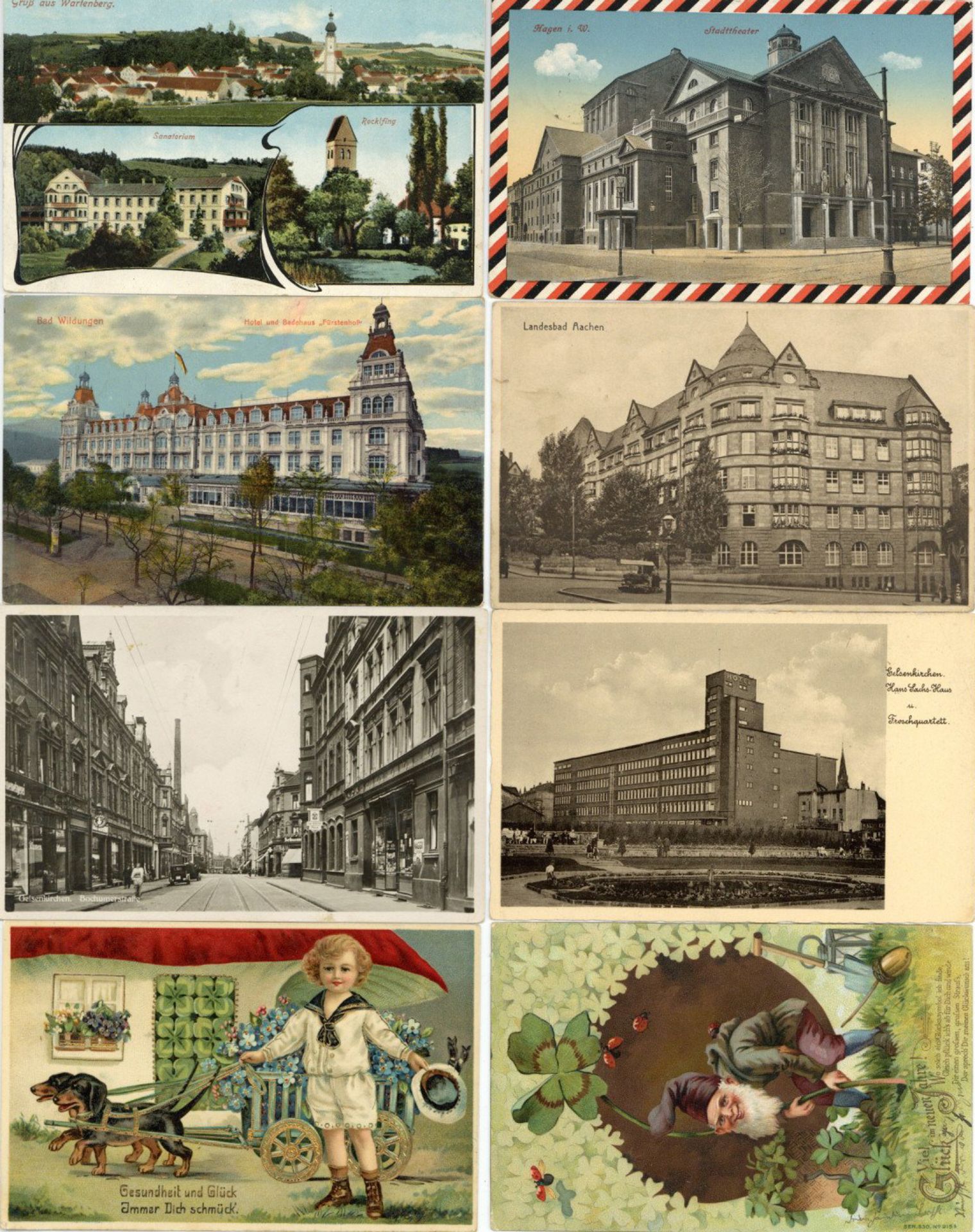 Deutschland Partie von ca. 850 Ansichtskarten, etwas Ausland und Motive, teils gute Mittelware I-II