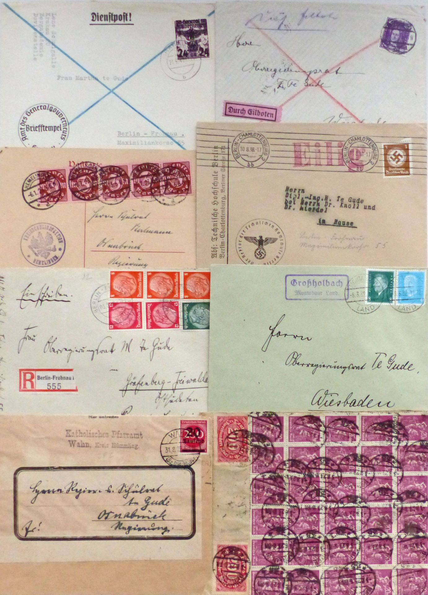 Deutschland Briefe-Sammlung vor 1945 (ca. 145 Stück), meist Deutsches Reich (guter Anteil 3.