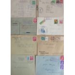 Landpost-Stempel Sammlung mit ca. 100 Belegen, ca. 1930-1960, unterschiedliche Erhaltung