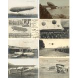 Flug Album mit ca. 230 Ansichtskarten Flugzeug, Zeppelin, Ballon, Flugtage usw.