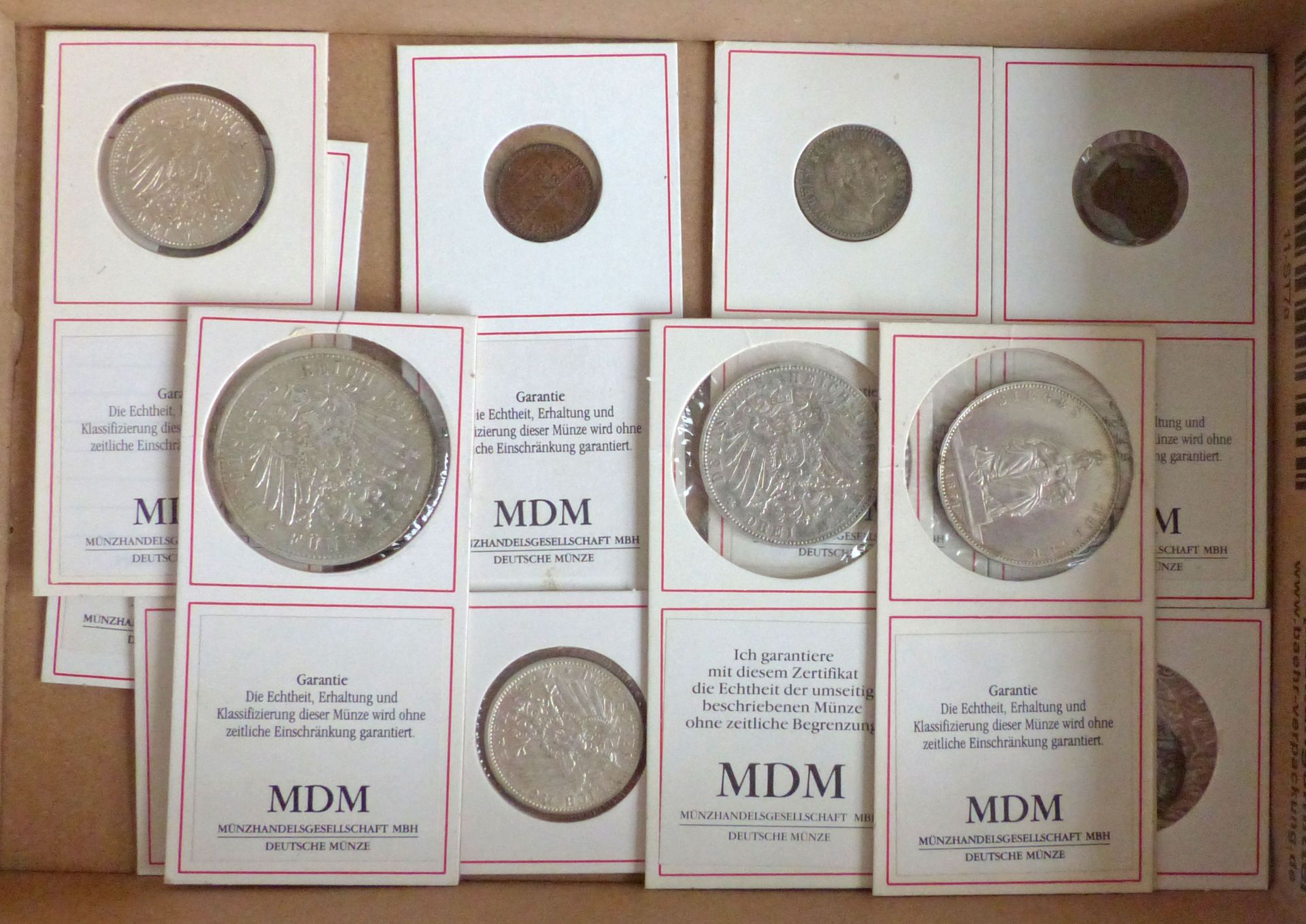 Münzen Konvolut mit 10 Münzen Preussen ab 1843, dabei 5x Silber II