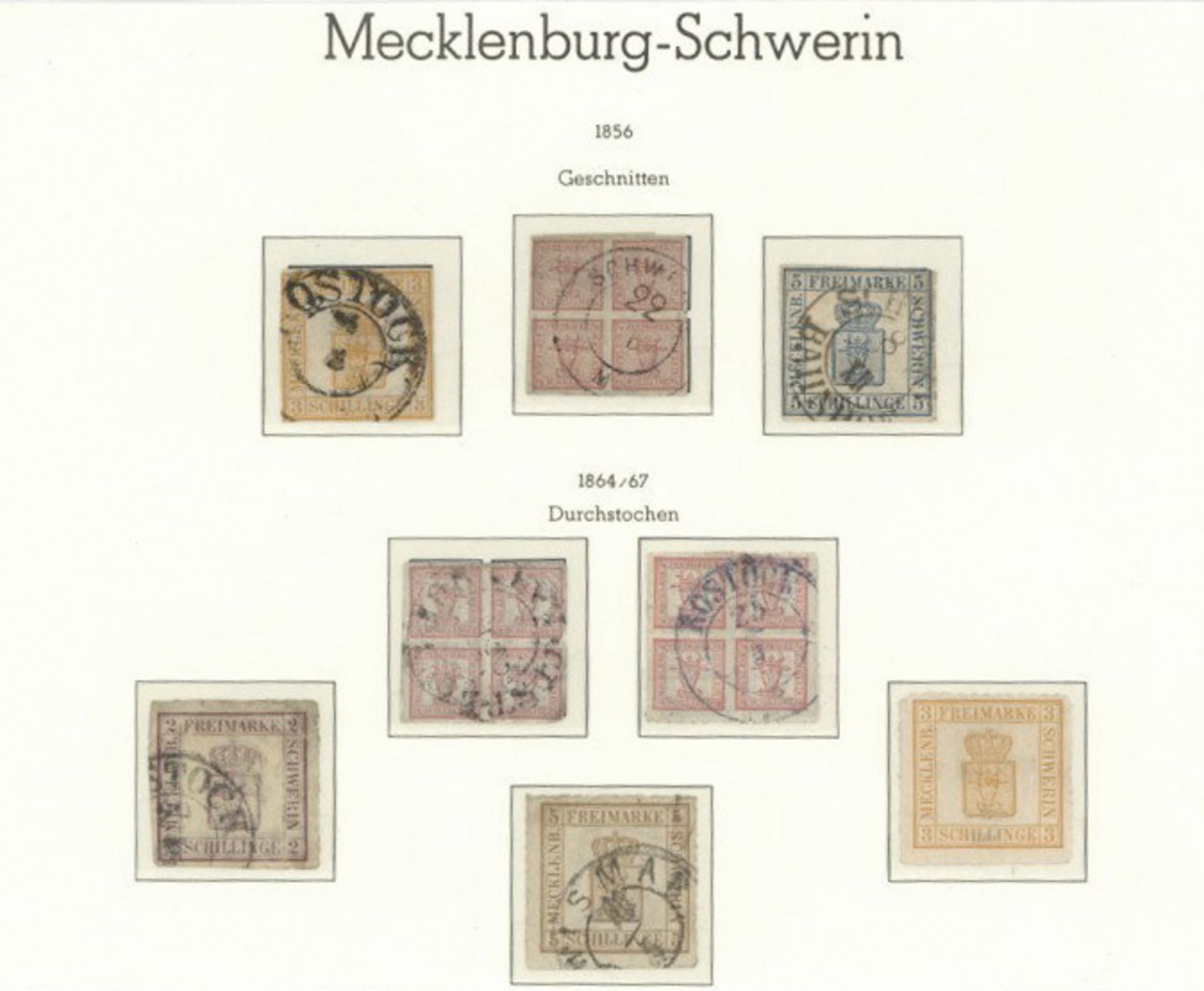 Altdeutschland Mecklenburg-Schwerin Sammlung ungebraucht/gestempelt, unterschiedliche Erhaltung,