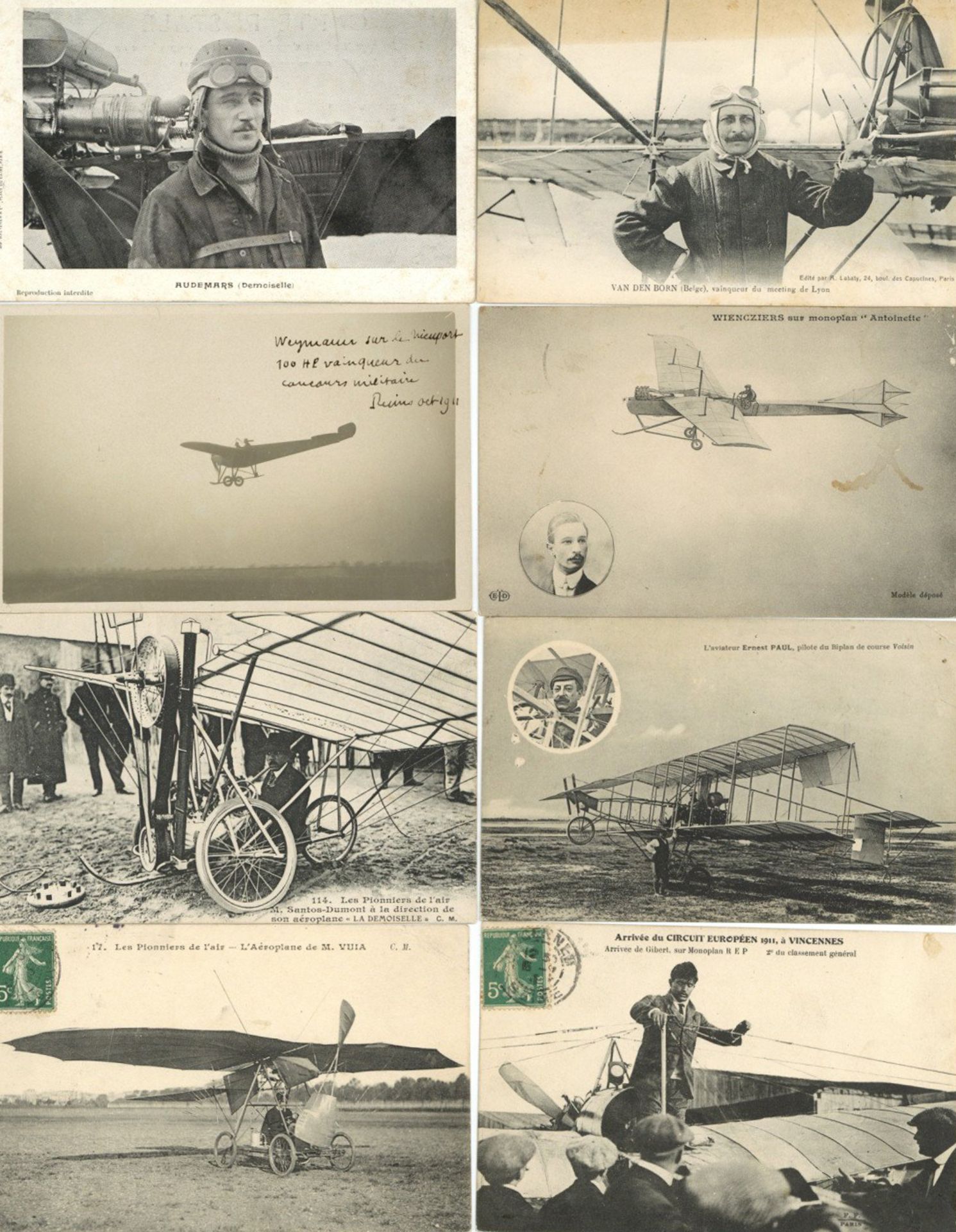 Flugwesen Pioniere Lot mit 24 Ansichtskarten vor 1945 I-II