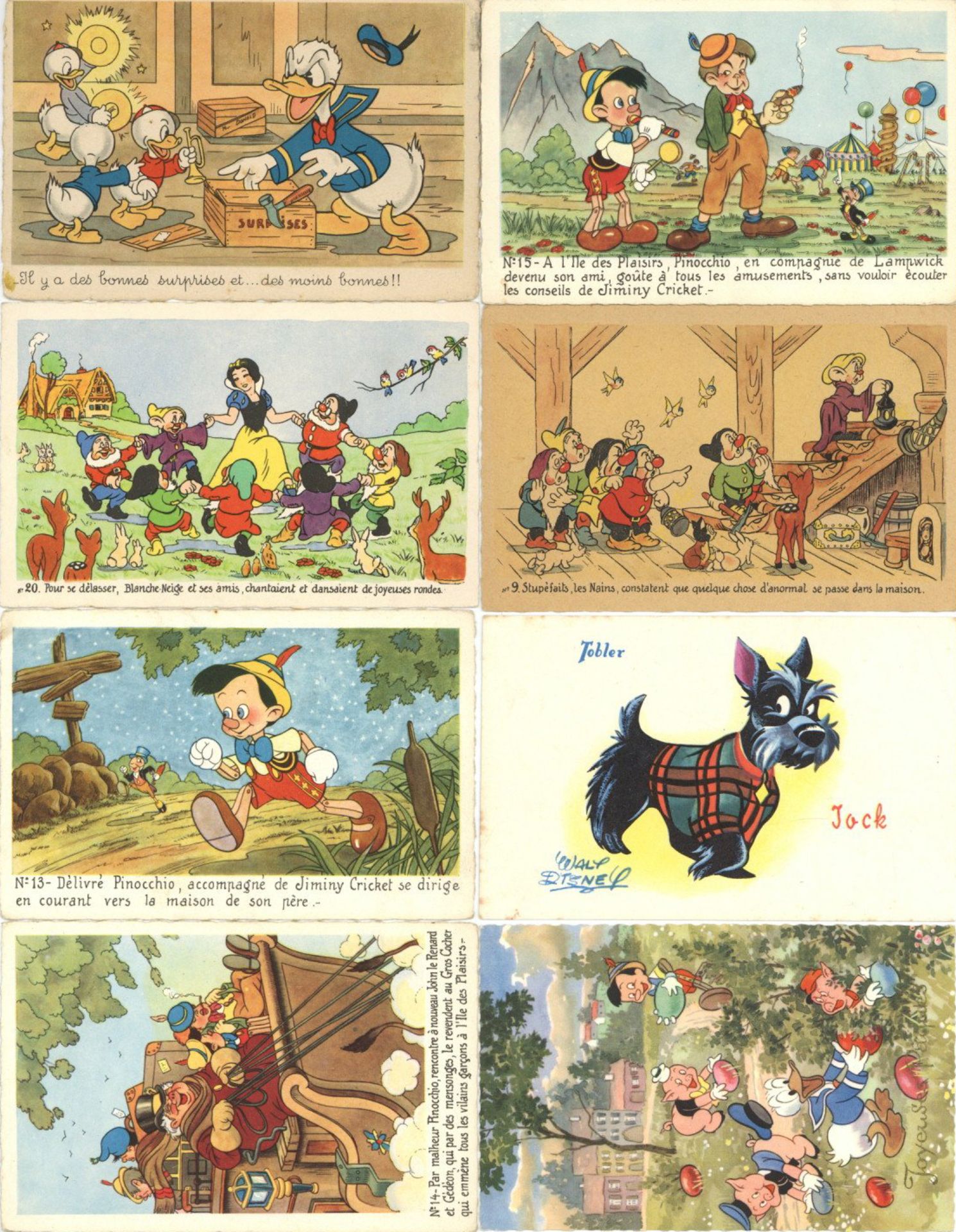 Walt Disney Lot mit 60 Ansichtskarten
