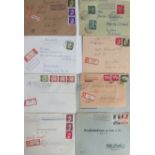 Landpost-Stempel Sammlung mit ca. 100 Belegen, wohl alles verschiedene, ca. 1930-1960, meist gute