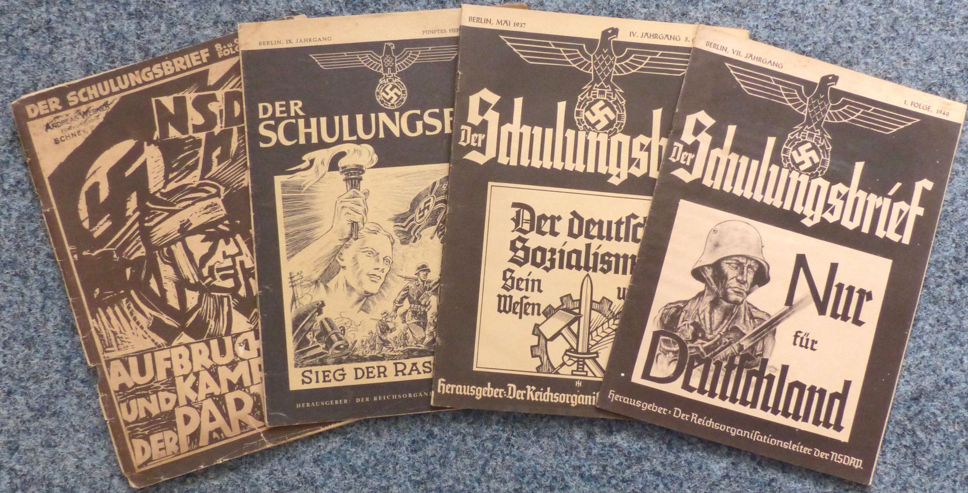 Buch WK II Der Schulungsbrief Das zentrale Monatsblatt der NSDAP und DAF, 60 Ausgaben von 1934 -