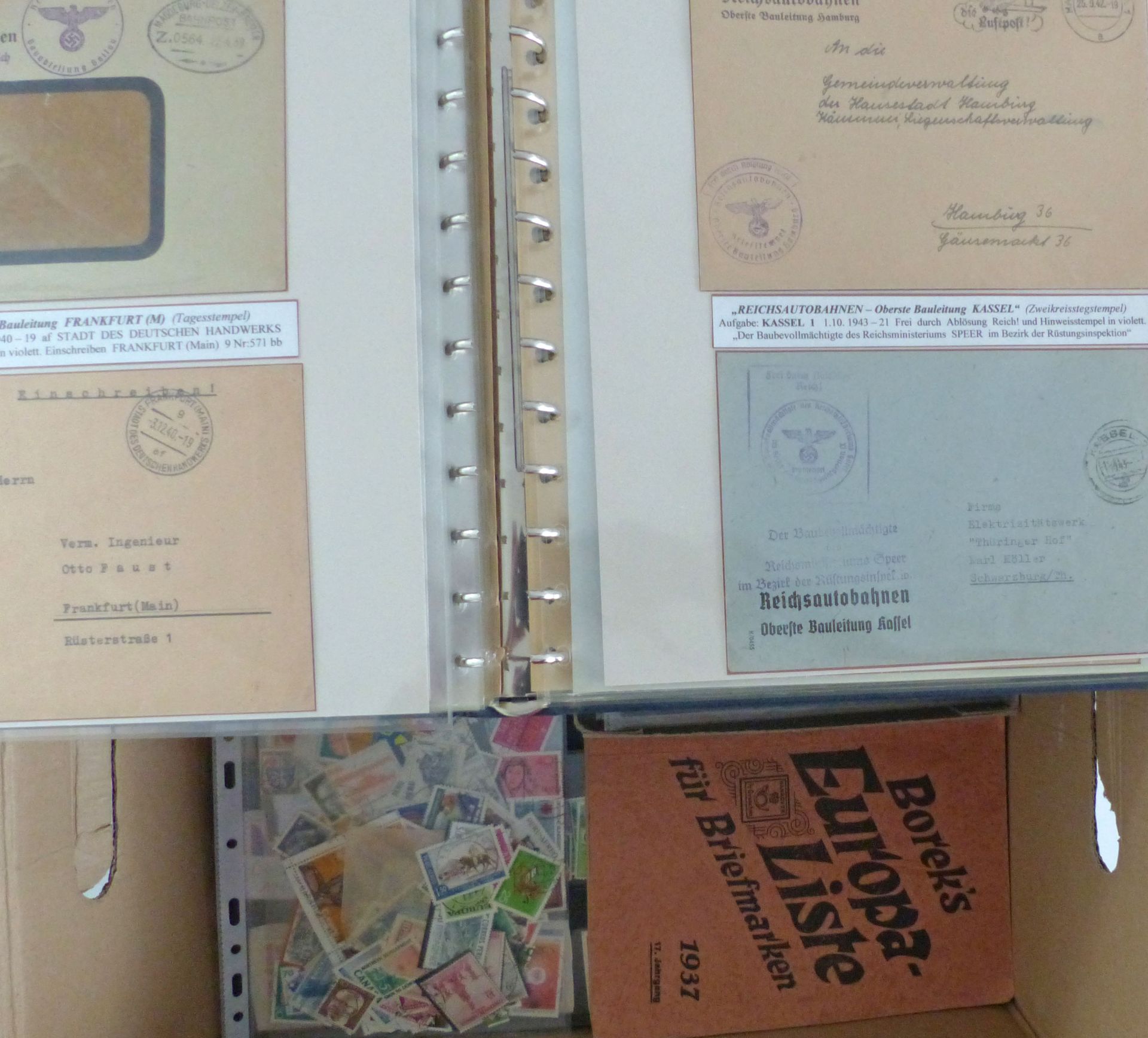 WuKi Wunderkiste Philatelie im großen Karton, sehr viel Material Alle Welt, Briefmarken von alt