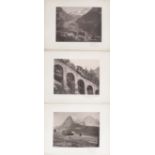 Schweiz Alte Mappe Berner Oberland 1900 mit 44 Fotos im Format 21x27 cm auf Hartpappe, alle von 1900