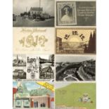 WUKI Große Kiste mit ca. 1000 Ansichtskarten alt bis neu, 4 leeren Postkartenalben sowie Fotos,