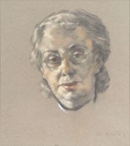Lotte Laserstein (Preußisch Holland/Königsberg 1898 - Kalmar/Schweden 1993). Käte Laserstein en face