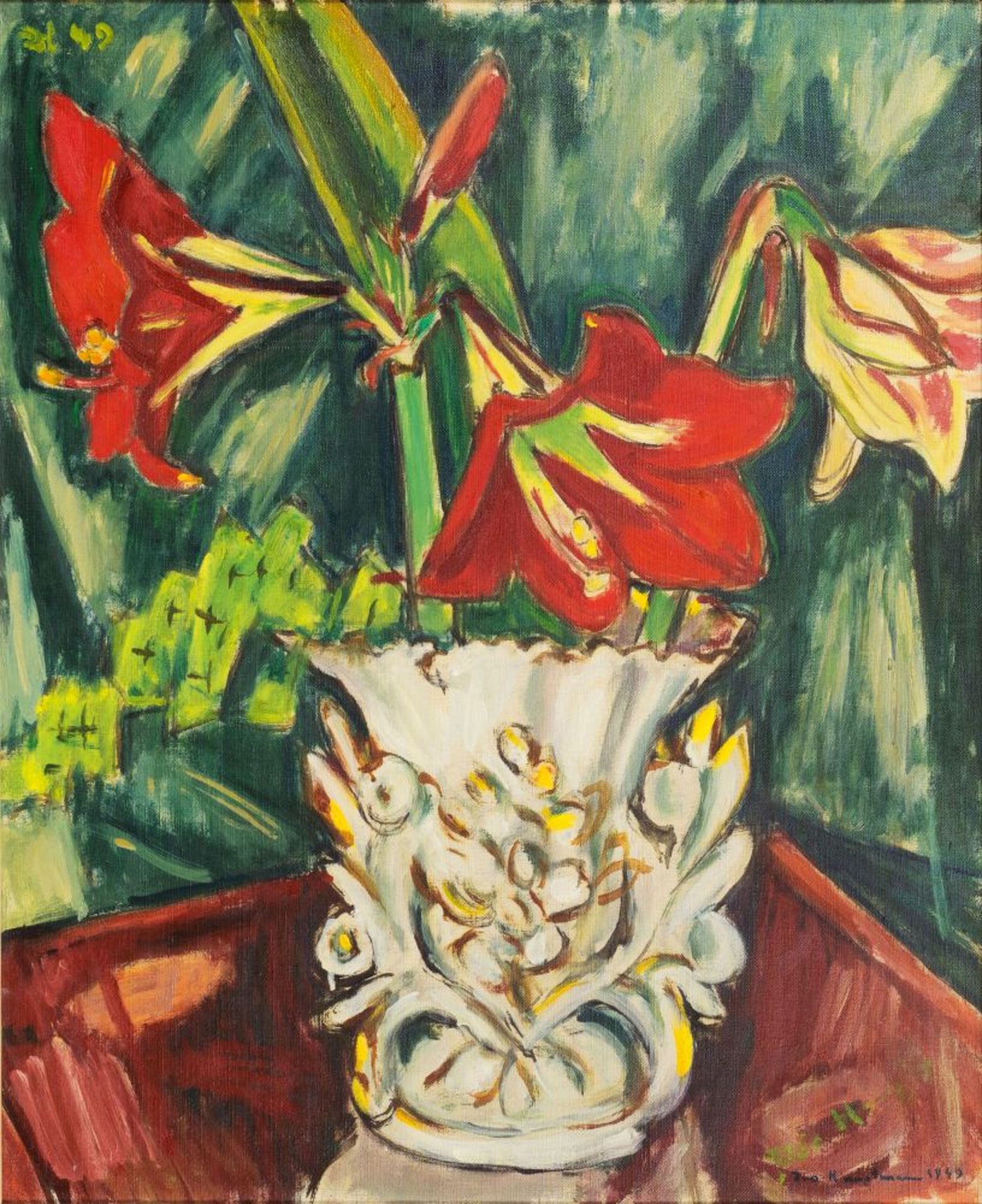 Hauptmann, Ivo (Erkner 1886 - Hamburg 1973). Amaryllis in a Vase.