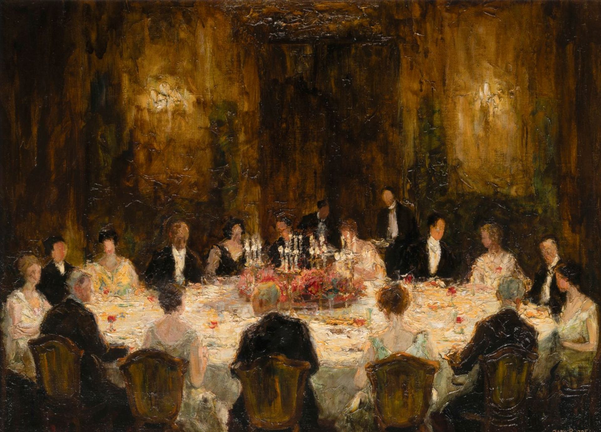 Pippel, Otto (Lodz 1878 - Planegg 1960). Dinner Party.
