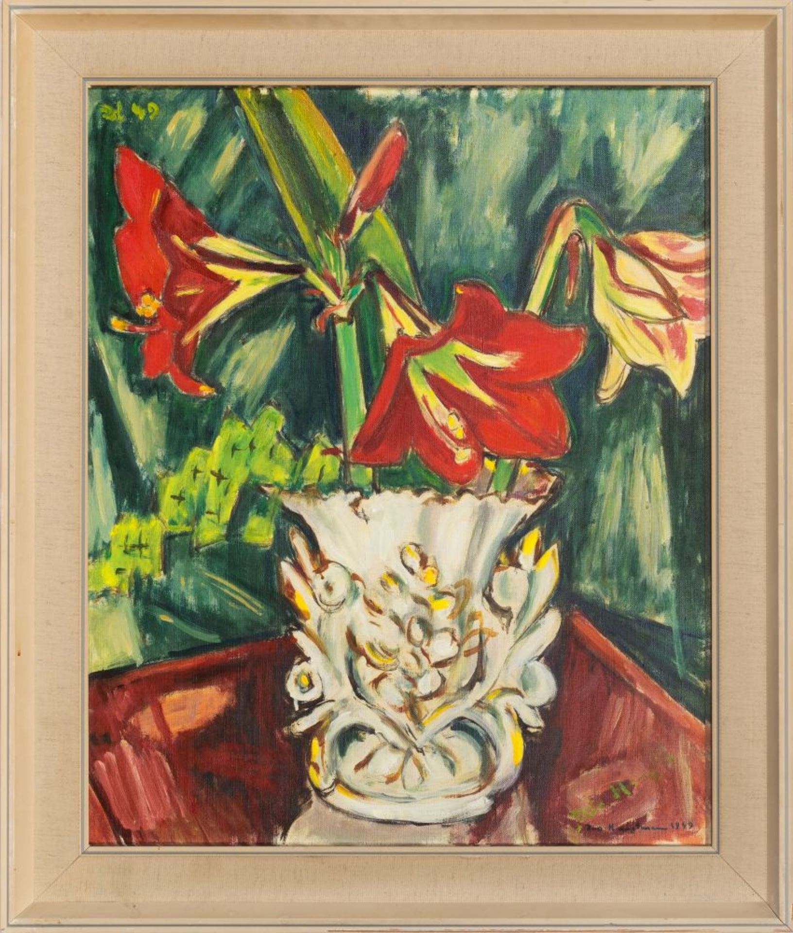Hauptmann, Ivo (Erkner 1886 - Hamburg 1973). Amaryllis in a Vase. - Image 2 of 3