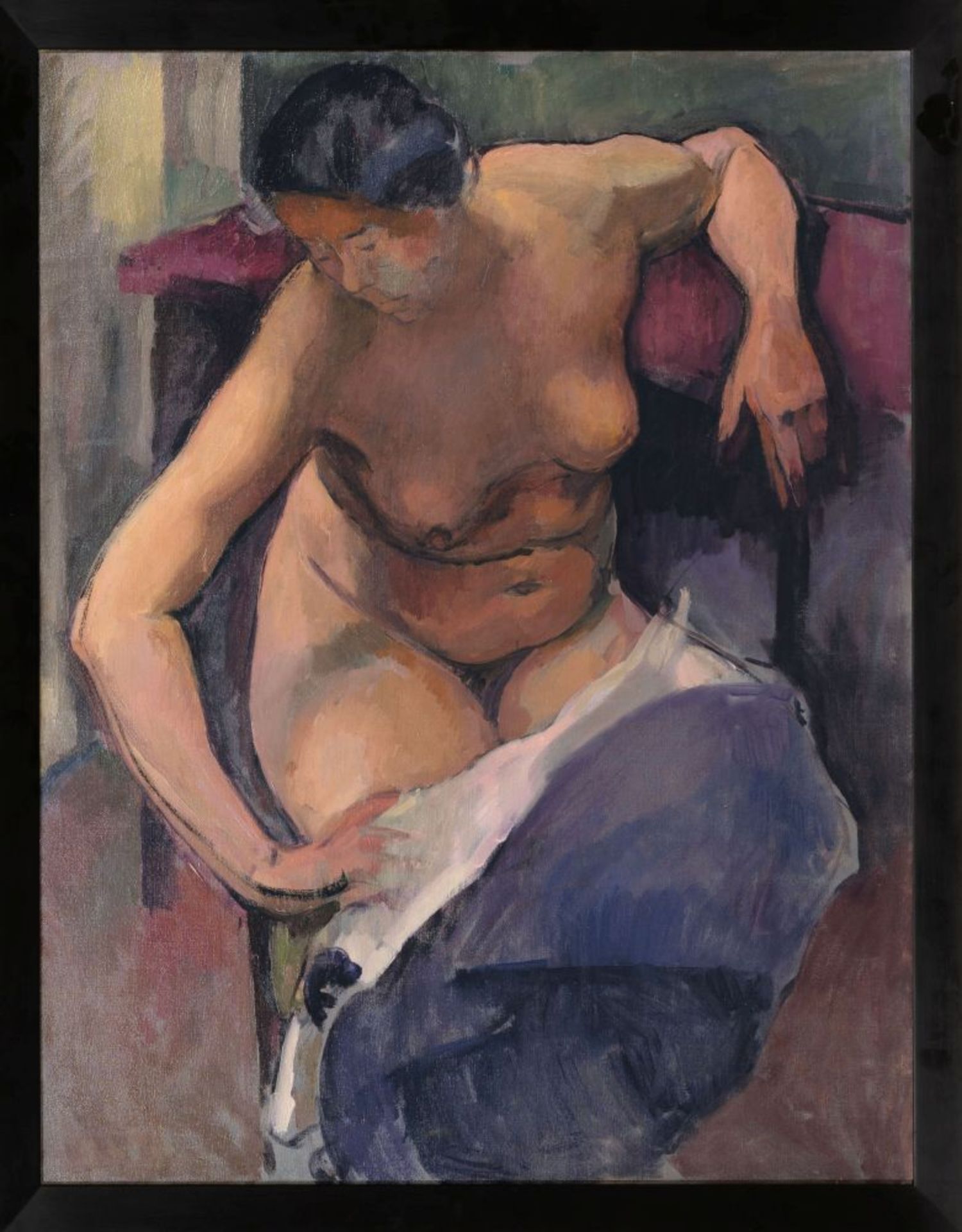 Nölken, Franz (Hamburg 1884 - La Capelle 1918). Seated Nude. - Image 2 of 2