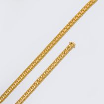 Wempe, Juwelier. A Curb Chain Necklace with matching Bracelet.