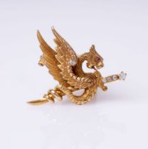 A small antique Pendant 'Dragon'.