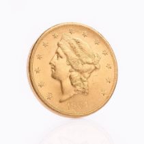 A Gold Coin '20 Dollar American Liberty Head 1904'.