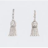 A Pair of Art-déco Diamond Earpendants.