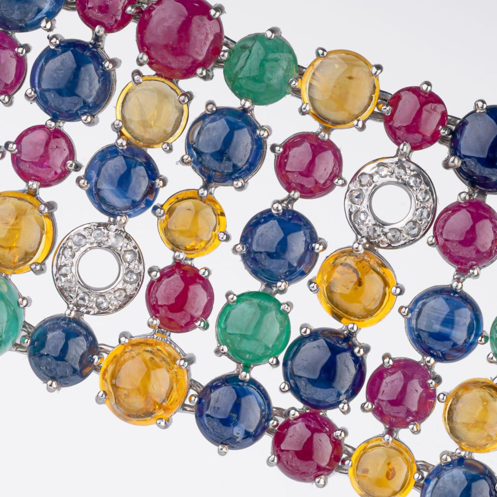A Colourful Precious Stones Bracelet 'Tutti Frutti'. - Image 3 of 4