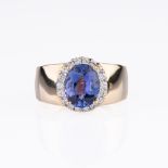 A Tanzanite Diamond Ring.