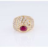 A Ruby Diamond Ring.